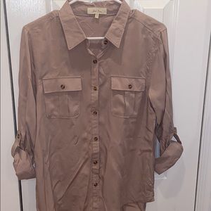 Medium Tan button down shirt